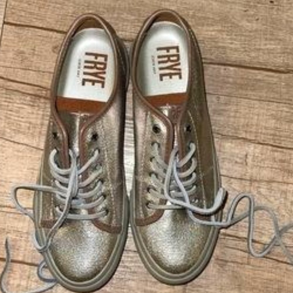 Frye Gia Pewter Lace Shoes